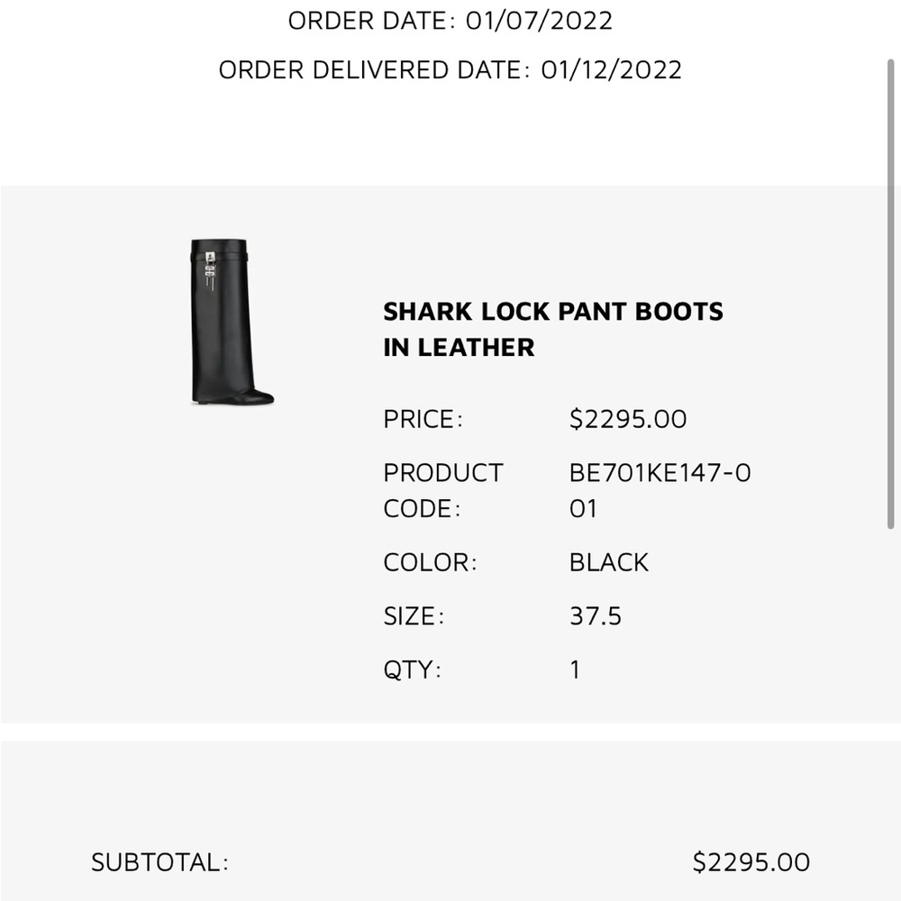 Givenchy Shark Lock Knee high boot